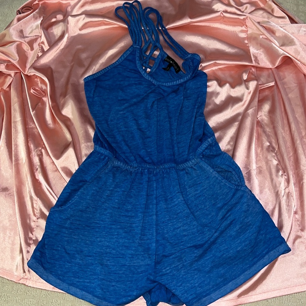Dark blue Derek Heart romper